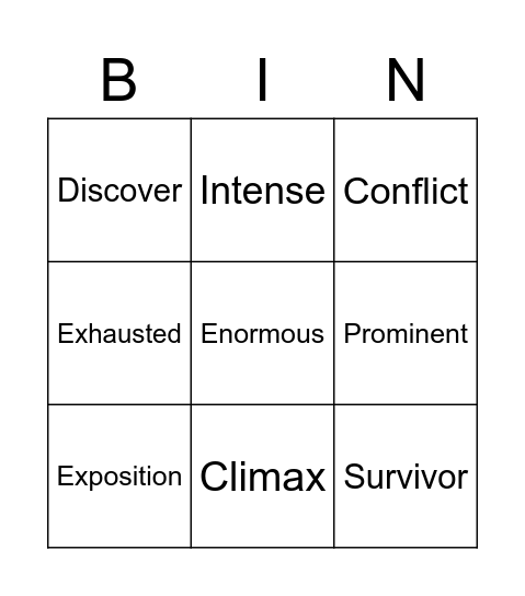 Academic Vocabulary: Quarter 1 Bingo Card