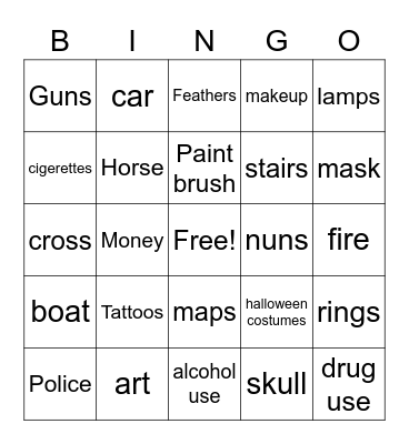 RYG and RD Bingo Card