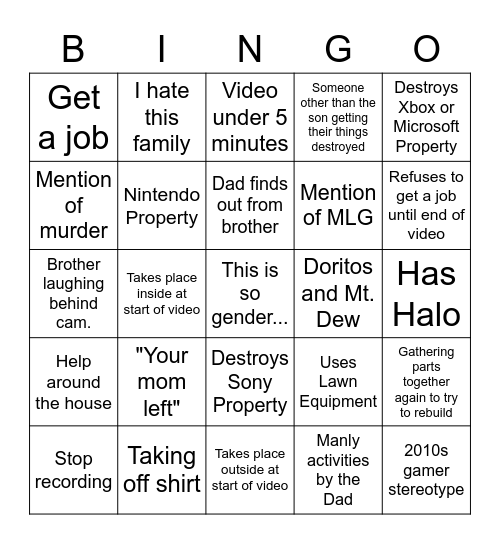 McJuggerNuggets Bingo Card