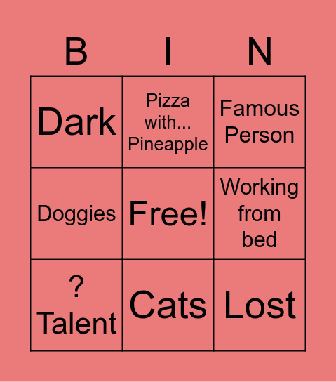 Testing Bingo Card