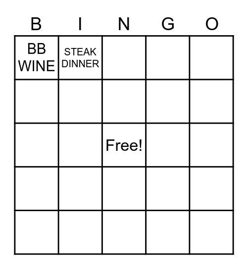 BLACKOUT BINGO Card