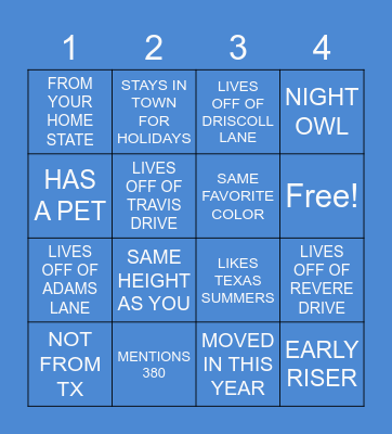 LIBERTY BINGO Card