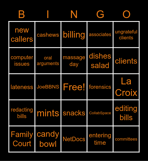BBNS Bingo Card