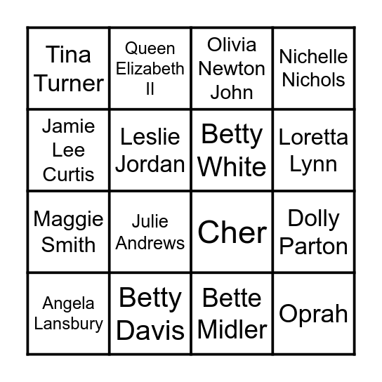 Underworld Bingo Card