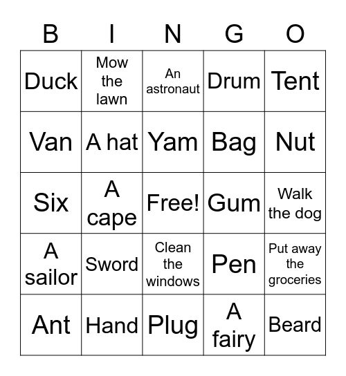 C4 Lesson 5 Book D Bingo Card