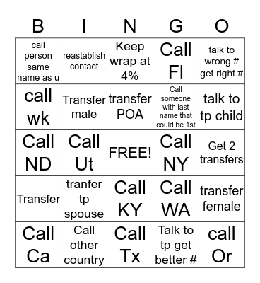 Discover bingo Card