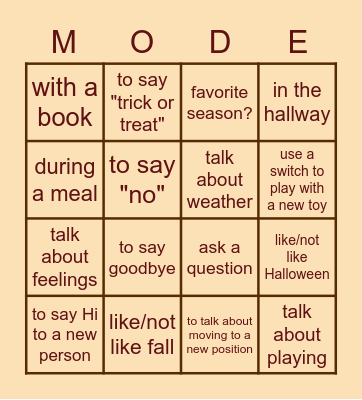 AAC Bingo Competition! Bingo Card