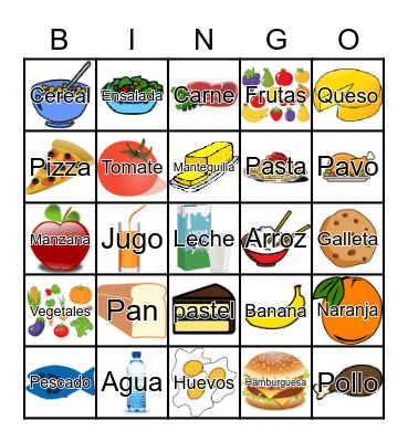 LA COMIDA Bingo Card