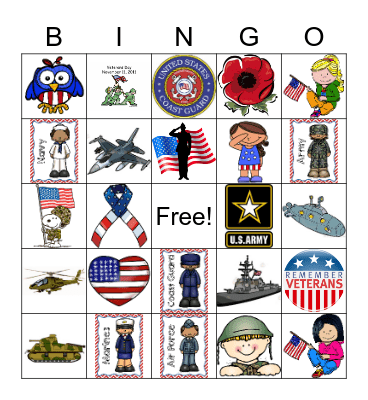 VETERAN'S DAY BINGO Card