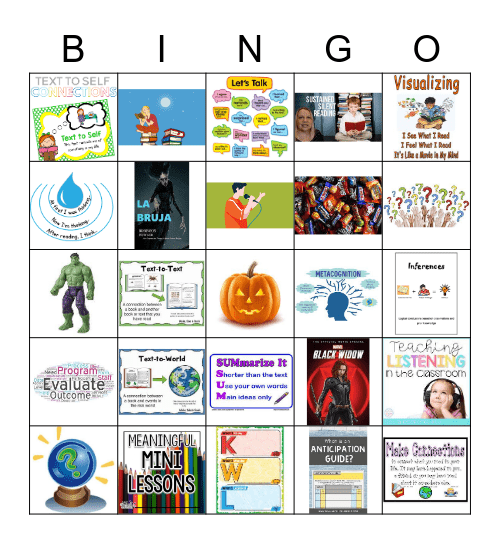 Halloween/Promoting Comprehension Bingo Card