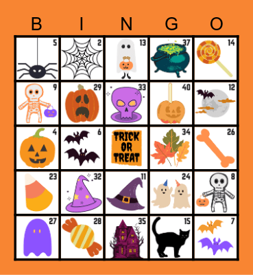 MGS HALLOWEEN BINGO Card