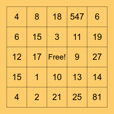 Happy Halloween Bingo Card