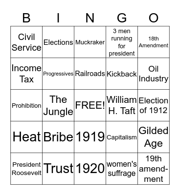 The Reformers Bingo Card