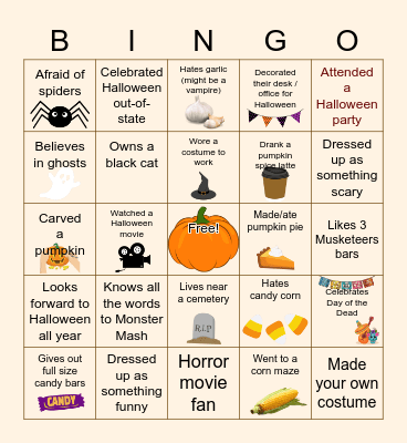 Halloween Bingo Card