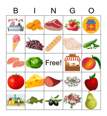 CFISD French 2 Unit 2 Bingo Card