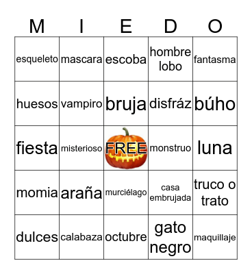 HALLOWEEN BINGO Card