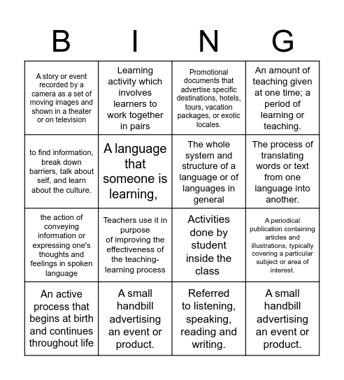 Bingo Card