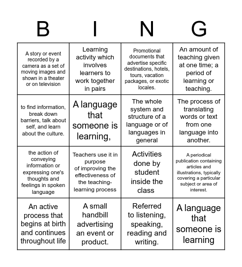 Bingo Card