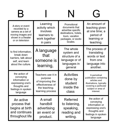 Bingo Card