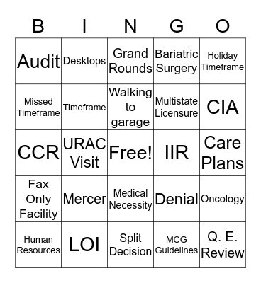 RN/CM Halloween Bingo Card