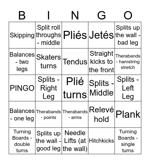 :) Technique and TTL Bingo :) Bingo Card