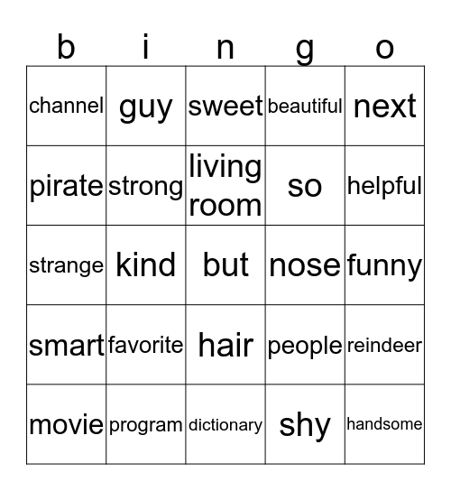 L4 Bingo Card