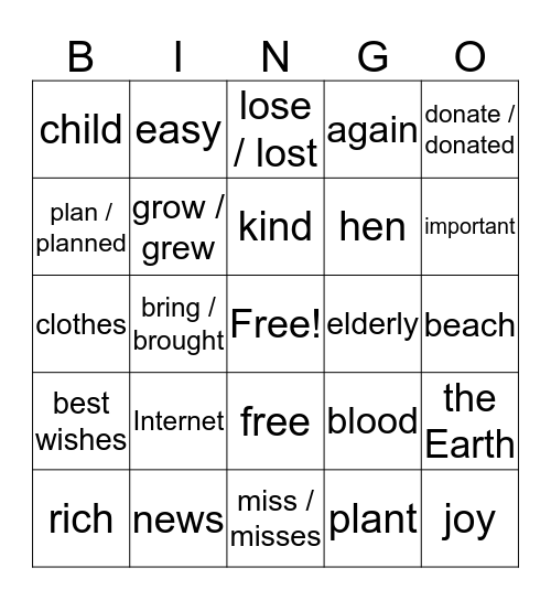 Bingo Card