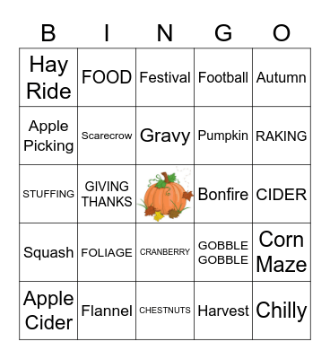 FALL Bingo Card