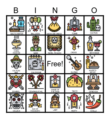 Day of the Dead Bingo Card