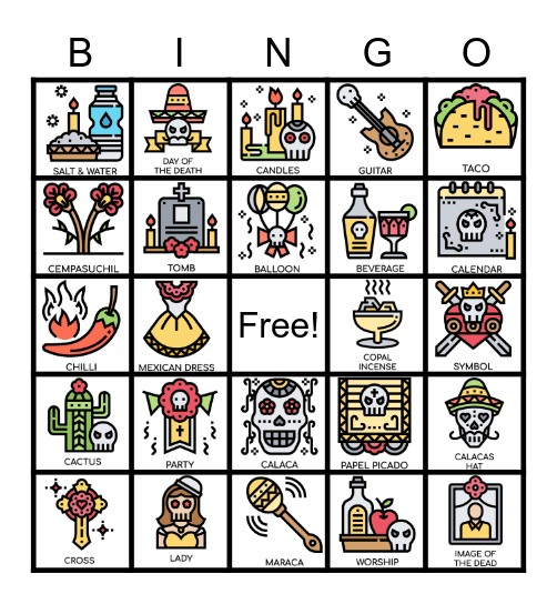 Day of the Dead Bingo Card