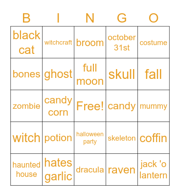 Harrycord Halloween Bingo! Bingo Card