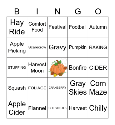 FALL Bingo Card