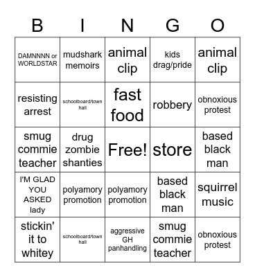 OTO Bingo Card