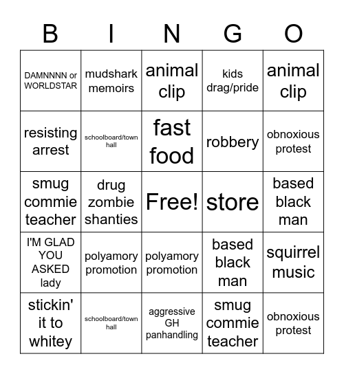 OTO Bingo Card