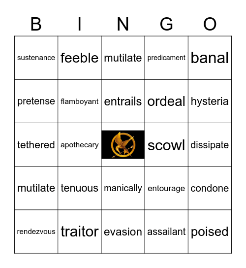 Hunger Games #2 Bingo Card