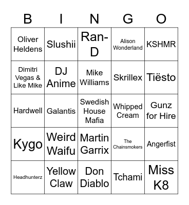 EDC México 2023 Bingo Card