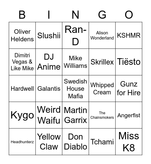 EDC México 2023 Bingo Card