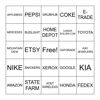 COMMERCIAL BINGO Card