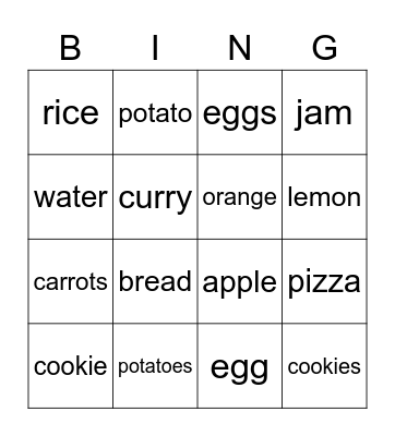 What do you want? Bingo Card