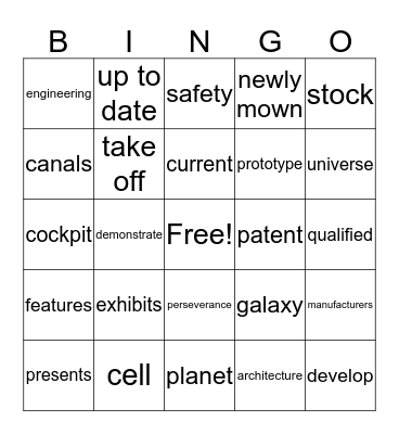 Science & Technology  Bingo Card