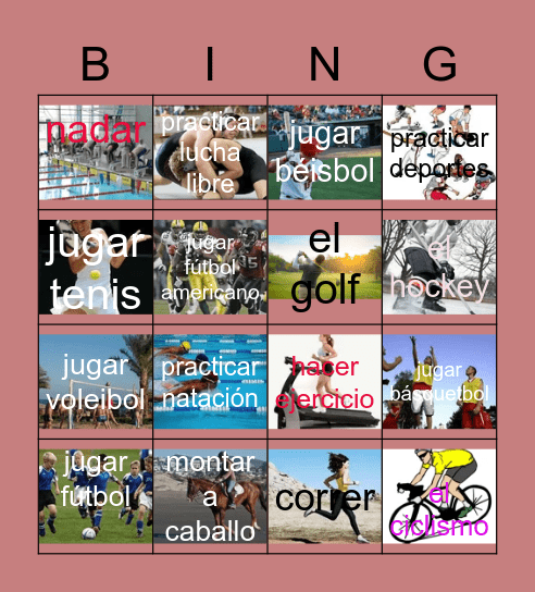 Los deportes Bingo Card