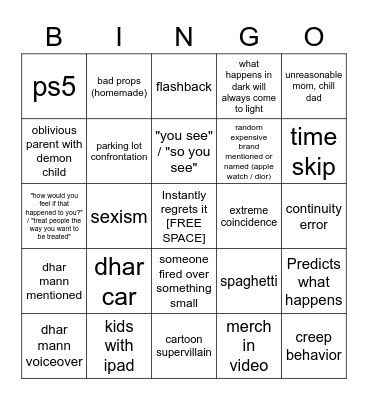 Dhar Mann Bingo v3 Bingo Card