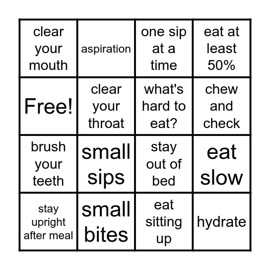 EAT GOOD Bingo Card