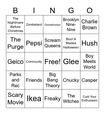 Halloween Bingo 2022 Bingo Card