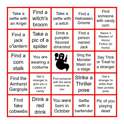 Boos & Booze Pub Crawl Bingo Card