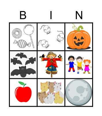 Mouse's First Halloween Bingo Card