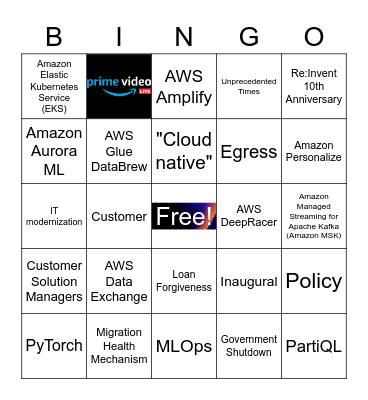 AWS FedCiv All Hands Bingo Card