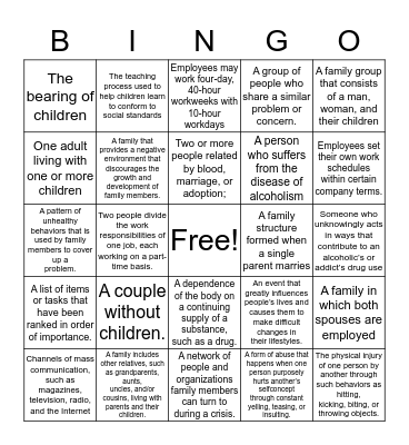 Halloween Review  Bingo Card