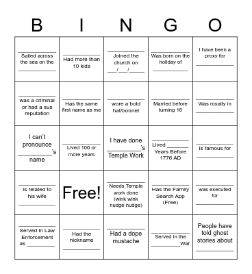 Night of the Living Dead Bingo Card