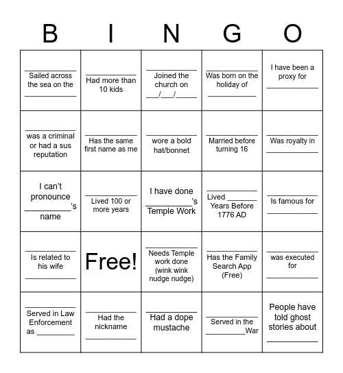 Night of the Living Dead Bingo Card